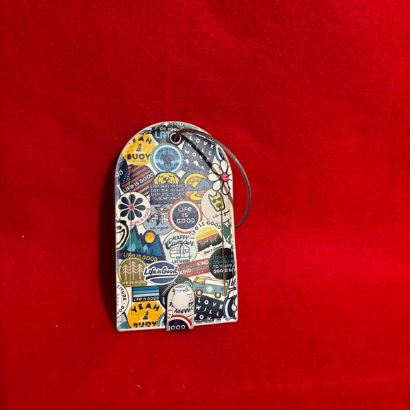 Life Is Good Other - Life is Good Colorful Graphic Collage Design Luggage Tag